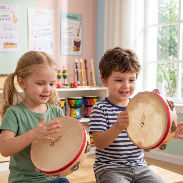 CLASSIC WORLD EDU Instrument Muzyczny Tamburyn 25 cm - 004