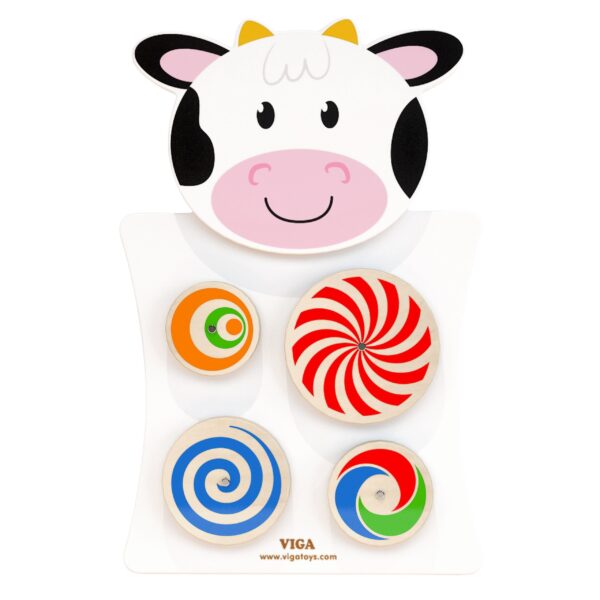 VIGA Drewniana Tablica Manipulacyjna Krówka Certyfikat FSC Montessori - 004