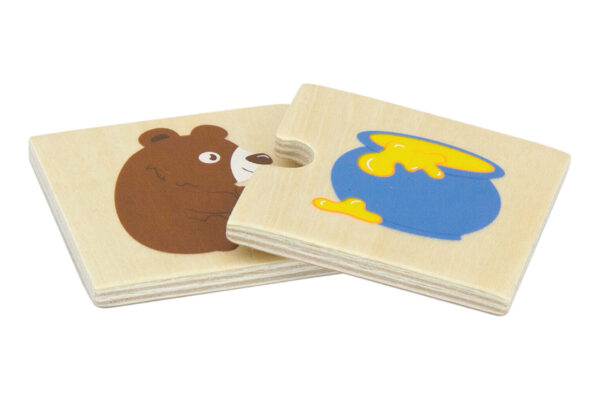 VIGA Drewniane Puzzle Nakarm Zwierzątko Co jedzą Zwierzęta Układanka - 005