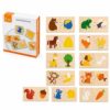 VIGA Drewniane Puzzle Nakarm Zwierzątko Co jedzą Zwierzęta Układanka - 014