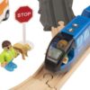 Tooky Toy Drewniana Kolejka Elektryczna Straż Pożarna Efekty Dźwiękowe 70 el. FSC - 005
