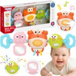 WOOPIE BABY Zawieszka do Wózka Łóżeczka Sensoryczna Grający Krab Lusterko Rybka 6m - 001