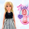 WOOPIE ROYAL Lalka Lily w Ciąży Sukienka w Czarno-białe Paski - 005