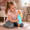 WOOPIE ROYAL Lalka Lily z Brzuszkiem w Ciąży Niemowlak Błękitna Sukienka - 002