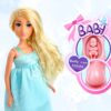 WOOPIE ROYAL Lalka Lily z Brzuszkiem w Ciąży Niemowlak Błękitna Sukienka - 005