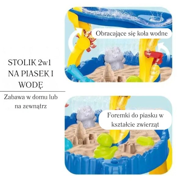 WOOPIE Stolik Wodny XL z Krzesełkiem 2w1 Piaskownica Delfinek 12el. - 004