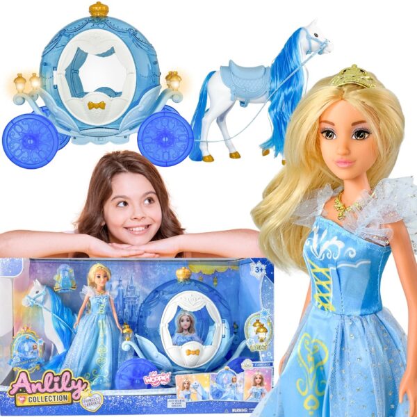 WOOPIE ROYAL Lalka Lodowa Księżniczka Lily i Magiczny Powóz Karoca Akcesoria - 001