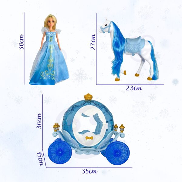 WOOPIE ROYAL Lalka Lodowa Księżniczka Lily i Magiczny Powóz Karoca Akcesoria - 012