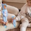 WOOPIE ROYAL Lalki Kombinezony Niebieskie Misie Zestaw 2szt. - 005