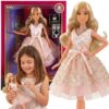 WOOPIE ROYAL Lalka Lily 30 cm Długie Blond Włosy Różowa Suknia Biżuteria - 001