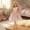 WOOPIE ROYAL Lalka Lily 30 cm Długie Blond Włosy Różowa Suknia Biżuteria - 004