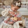 WOOPIE ROYAL Lalka Bobas 36 cm w Ubranku z Misiem Akcesoria do Karmienia - 006