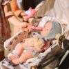 WOOPIE ROYAL Lalka Bobas 36 cm w Ubranku z Misiem Akcesoria do Karmienia - 010