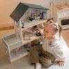 TOOKY TOY Duży Drewniany Domek dla Lalek + Figurki FSC - 003