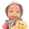 WOOPIE ROYAL Lalka Bobas 36 cm w Ubranku z Misiem Akcesoria do Karmienia - 014