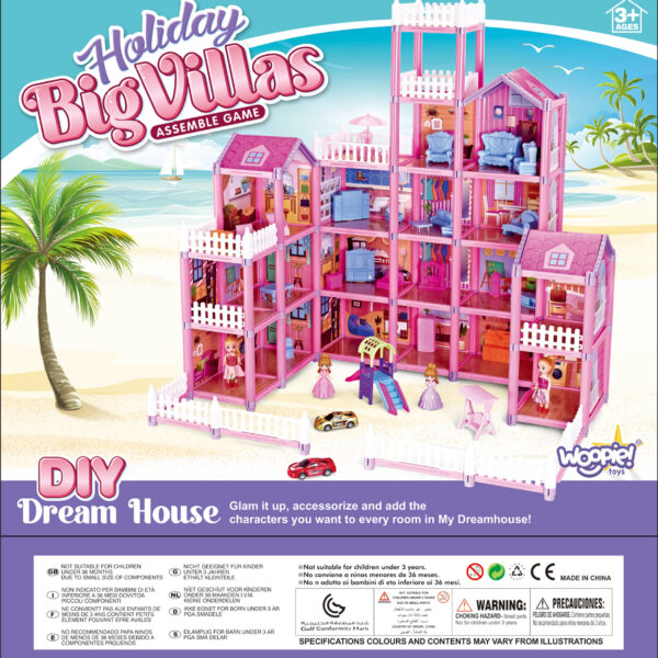 WOOPIE Mega Willa Domek dla Lalek LOVELY HOUSE 194 el.