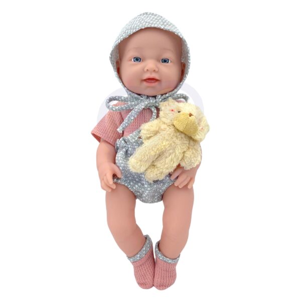 WOOPIE ROYAL Lalka Bobas 36 cm w Ubranku z Misiem Akcesoria do Karmienia - 016