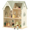 CLASSIC WORLD Wielki Drewniany Domek Przytulny Zakątek dla Lalek z Mebelkami 31el. - 011