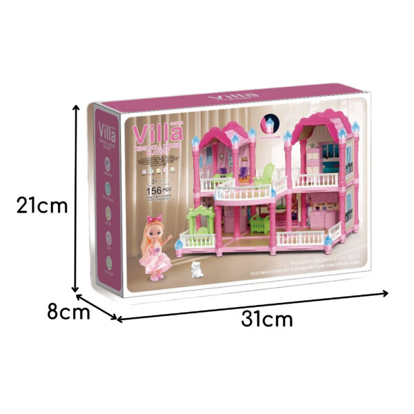 WOOPIE Domek Dla Lalek Willa Ogrodowa 156el. - 012