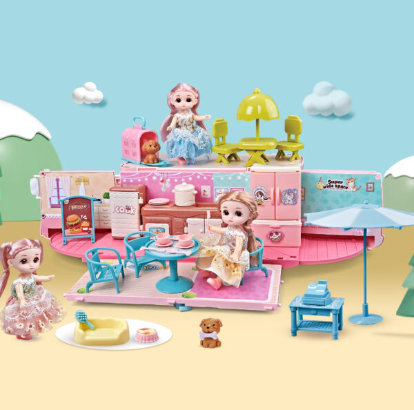 WOOPIE Kamper 2w1 Domek XXL Zestaw dla Lalek - 005