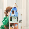 CLASSIC WORLD Drewniana Rakieta Domek dla Dzieci + Figurki 51el. - 004