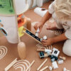 CLASSIC WORLD Drewniana Rakieta Domek dla Dzieci + Figurki 51el. - 007