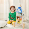 CLASSIC WORLD Drewniana Rakieta Domek dla Dzieci + Figurki 51el. - 010