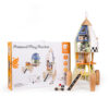 CLASSIC WORLD Drewniana Rakieta Domek dla Dzieci + Figurki 51el. - 012