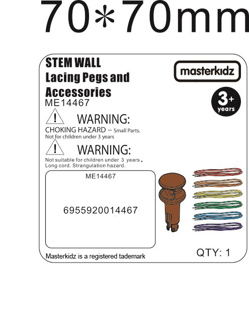 MASTERKIDZ Zestaw Kołeczki i Sznurki - Do Tablicy Naukowo-Kreatywnej STEM - 008