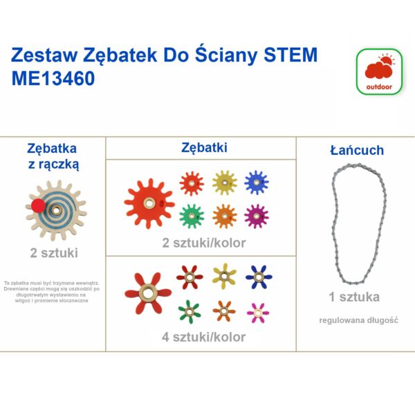 MASTERKIDZ Koła Zębate Zbuduj Własny Mechanizm - Tablica Naukowo-Kreatywna STEM - 006