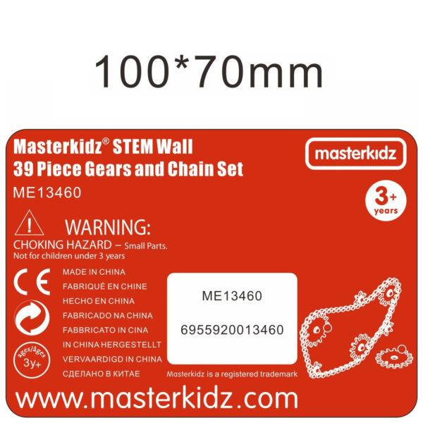 MASTERKIDZ Koła Zębate Zbuduj Własny Mechanizm - Tablica Naukowo-Kreatywna STEM - 007