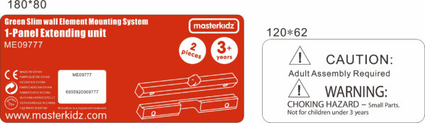 MASTERKIDZ Górna i Dolna Belka do Montażu 1 Tablicy Edukacyjnej Flex - 004