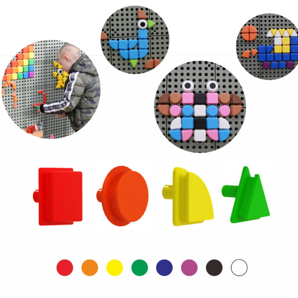 MASTERKIDZ Geometryczne Elementy 8 Kolorów 256 szt Akcesoria do tablic STEM - 001 MASTERKIDZ Geometryczne Elementy 8 Kolorów 256 szt Akcesoria do tablic STEM - 001