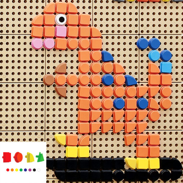 MASTERKIDZ Geometryczne Elementy 8 Kolorów 256 szt Akcesoria do tablic STEM - 002