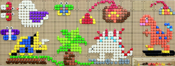 MASTERKIDZ Geometryczne Elementy 8 Kolorów 256 szt Akcesoria do tablic STEM - 003