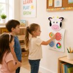 VIGA Drewniana Tablica Manipulacyjna Krówka Certyfikat FSC Montessori - 003