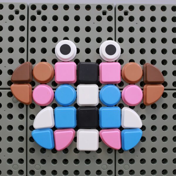 MASTERKIDZ Zestaw Kołeczki w kształcie figur geometrycznych 64szt do tablic STEM - 009