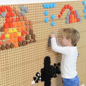 MASTERKIDZ Zestaw Kołeczki w kształcie figur geometrycznych 64szt do tablic STEM - 013