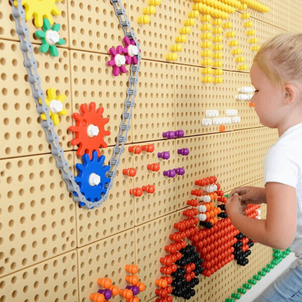 MASTERKIDZ Tablica Ścienna Koła Zębate i Łańcuch 79 El. Zbuduj własny mechanizm - 008