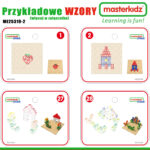 MASTERKIDZ Drewniany Stół Edukacyjny + AKCESORIA STEM WALL + 135 Klocków - 003