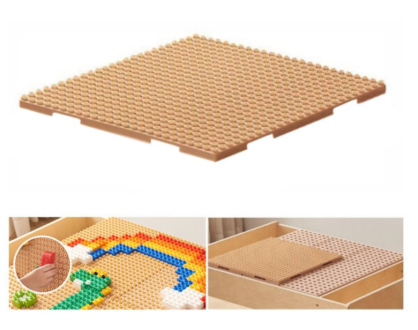 MASTERKIDZ Drewniany Stół Edukacyjny + AKCESORIA STEM WALL + 135 Klocków - 006
