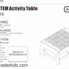 MASTERKIDZ Drewniany Stół Edukacyjny + AKCESORIA STEM WALL + 135 Klocków - 008