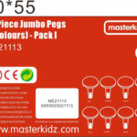 MASTERKIDZ Kolorowe Kołeczki Jumbo do Tablicy STEM 64 Szt. - 8 Kolorów - 006