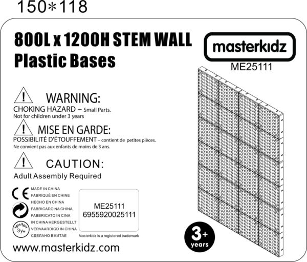 MASTERKIDZ Panel Ścienny Tablica Naukowa Kreatywna STEM 120x80 cm Bez Panelu Montażowego - 006