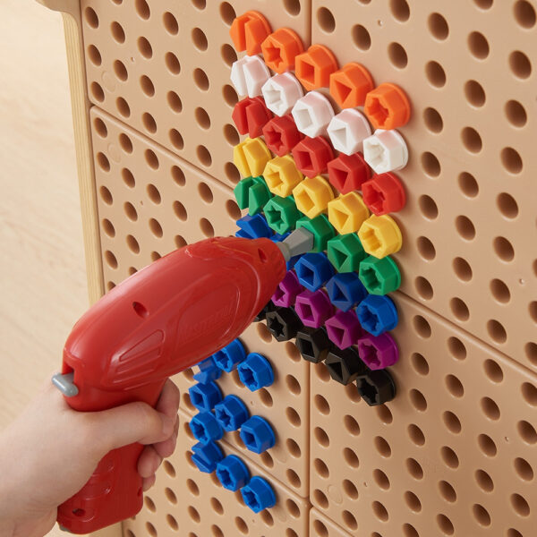 MASTERKIDZ Kolorowe Śrubki 5 Kształtów Do Tablicy Kreatywnej STEM 512 Sztuk Mix Kolorów - 007