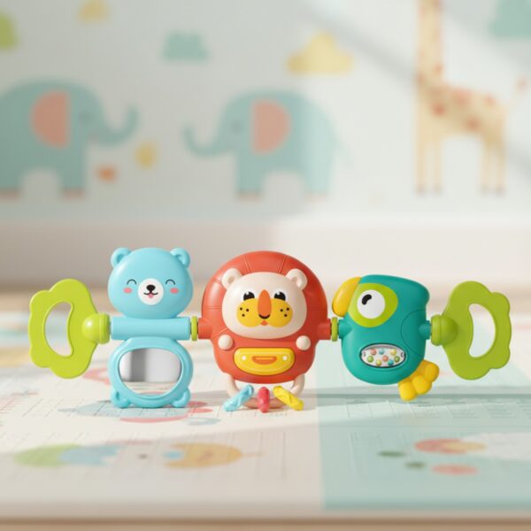 WOOPIE BABY Zawieszka Wózka Łóżeczka Sensoryczna Grająca Grzechotka Lusterko 6m+ - 002