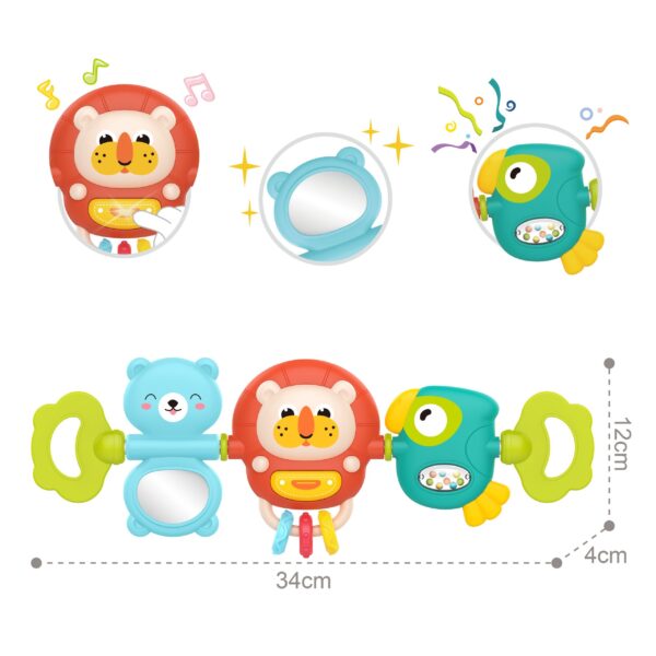 WOOPIE BABY Zawieszka Wózka Łóżeczka Sensoryczna Grająca Grzechotka Lusterko 6m+ - 003