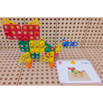 MASTERKIDZ Zestaw Geometrycznych Kształtów Klocków do Paneli Ściennych STEM 260 el. - 002