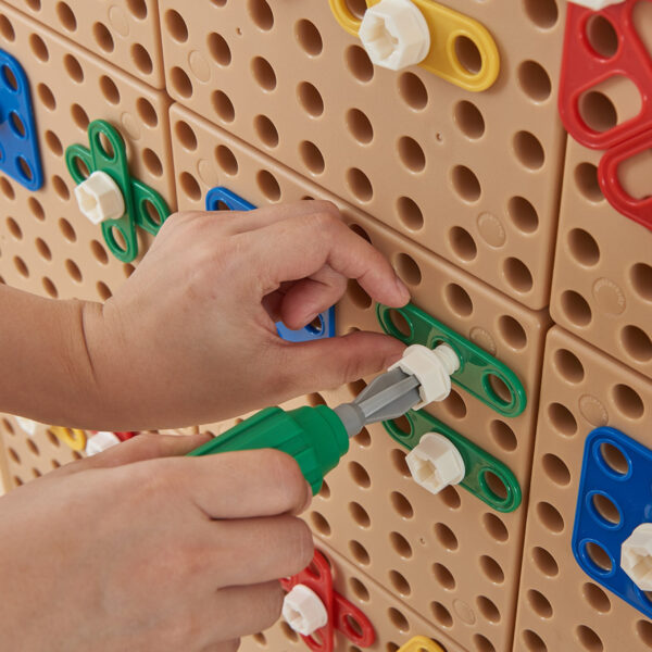 MASTERKIDZ Zestaw Geometrycznych Kształtów Klocków do Paneli Ściennych STEM 260 el. - 003