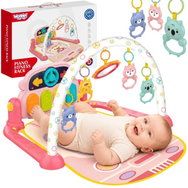 WOOPIE BABY Mata Edukacyjna Interaktywna Pianinko dla Niemowląt 3w1 - 001